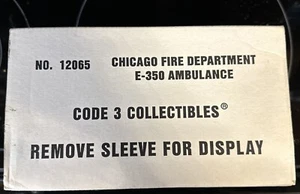 Code 3 Chicago E-350 - 6 Ambulance (12065) - new in package W SLEEVE - Picture 1 of 5
