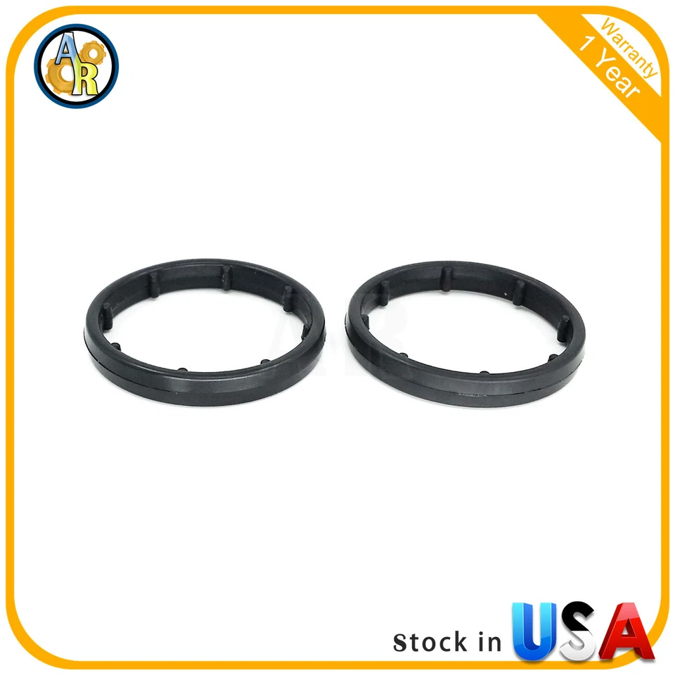 2 Seals Oil Cooler O-Ring Gasket For 1999-2013 Volvo C30 C70 S40 S60 S70 S80 Foto 1 de 3