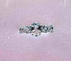 Altai Aquamarine Natural Gemstone Ring 2.32 Ct. White Gold Women's Ring - Picture 1 of 7
