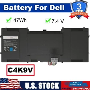 C4K9V BATTERY FOR DELL XPS 12 9Q33 L221X 9333 13 Ultrabook Series Y9N00 PKH18 US - Picture 1 of 11