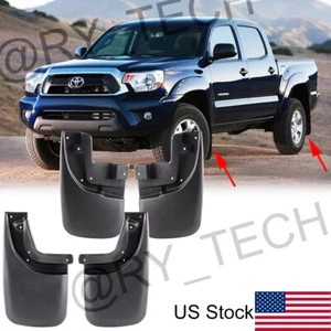 4Pcs Front Rear Splash Guard Mud Flaps For Toyota Tacoma W/Fender Flares 2005-15 - Picture 1 of 14
