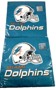 Miami Dolphins NFL Pro Football Sports Party Napkins 32 count - Picture 1 of 3