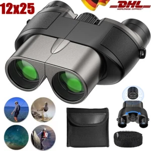 12x25 Binoculars Compact HD Magnification Night Vision Scope Binoculars Binoculars - Picture 1 of 17