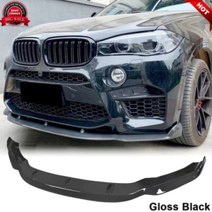For BMW X5M F85 X6M F86 SUV 14-18 Front Bumper Lip Spoiler Body Kit Glossy Black - Picture 1 of 12