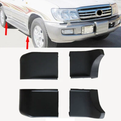 4x Para Toyota Land Cruiser LC100 1998-2007 Pedal Lateral Coche Negro ABS Cubierta Esquina Foto 1 de 2