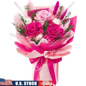 Preserved Flower Bouquet Gift Box Her Anniversary Birthday Floral Arrangement US - Picture 1 of 6
