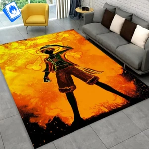 Tappeto One Piece 120x160cm Monkey D. Rufy Luffy Rubber Cappello di Paglia Anime - Picture 1 of 6