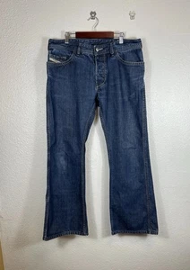 Diesel Jeans Mens 33x30 Blue Ruky Bootcut Flare Flap Pockets - Picture 1 of 14