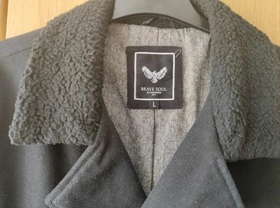 Brave Soul Men Black Jacket Pre-owned USED ONLY  FEW TIMES ONLY - Image 1 of 4