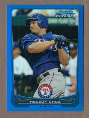 Bowman Chrome Blue Refractor 112 Nelson Cruz 127/250 Rangers 2012 Foto 1 de 2