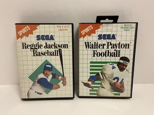 Lote de juegos Sega Master System todo en caja (Reggie Jackson Baseball/Walter Payton FB) - Imagen 1 de 8