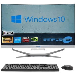 All In One I5 6Th Gen 24" Curved Win 10 Ram 16 Ssd 960 Gb Gpu Rx 550 Gaming Pc - Picture 1 of 8