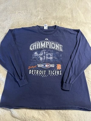 Detroit Tigers 2006 American League Champions T Shirt Mens Size 2XL Long Sleeve - Image 1 of 4