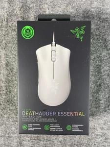 Razer DeathAdder Essential White Edition Wired Gaming Mouse 6400 DPI USB New - Picture 1 of 6