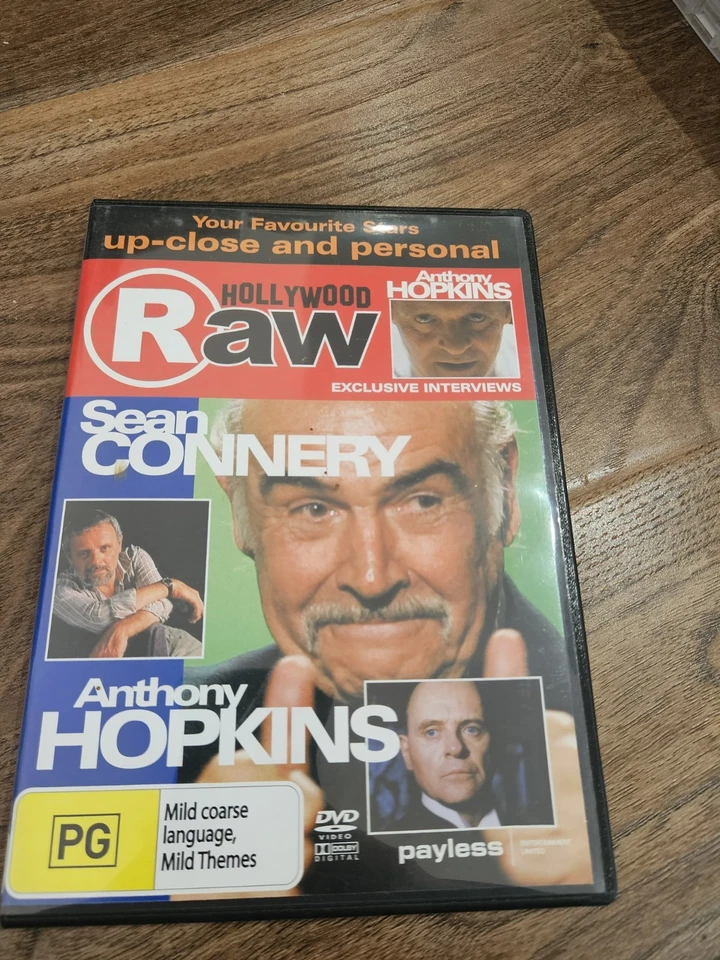 DVD - Hollywood RAW - Anthony Hopkins & Sean Connery - Interviews . Reg ALL. VGC - image 1 of 1