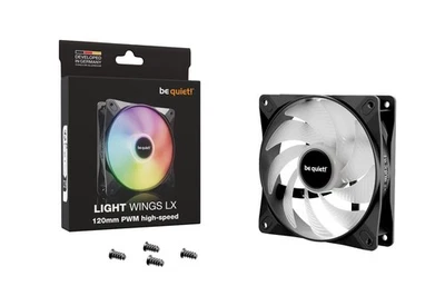 Be Quiet! BL123 Light Wings LX 12cm PWM High-Speed ARGB Case Fan - Image 1 of 4