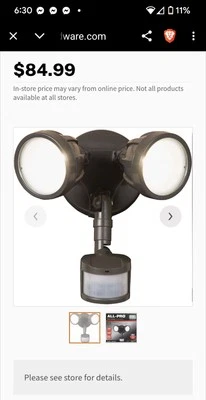 All-Pro Bronze 180° SECURITY Motion Sensing Dusk To Dawn LED Floodlight Fixture - Image 1 of 4