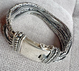 SILPADA WUNDERSCHÖNES BYZANTINISCHES ARMBAND STERLINGSILBER 925 MEHRSTRANG 7 1/2" - Bild 1 von 17