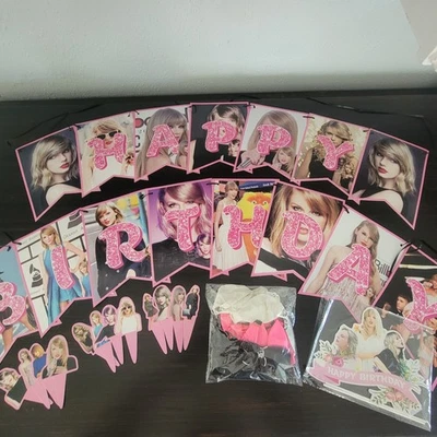 泰勒·斯威夫特生日派对装饰用品背景横幅蛋糕 — 第 1/4 张图片