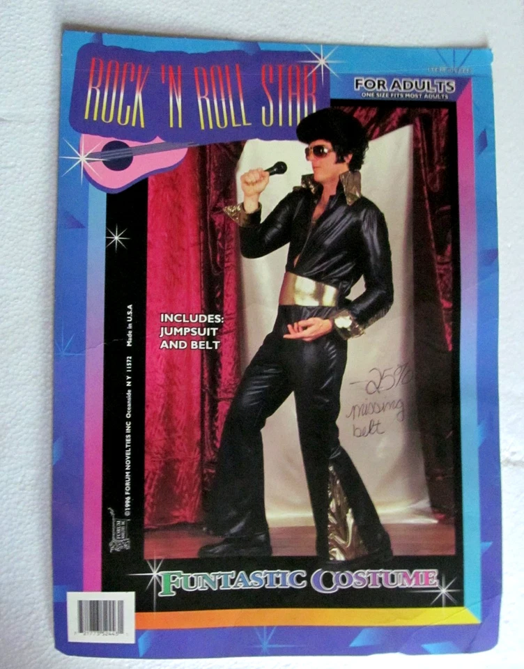 'Elvis' Rock 'n Roll Star Halloween Costume Jumpsuit Adult NEW 'other' no belt - Image 1 of 4