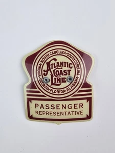 Rare Atlantic Coast Lines Passenger Representative Celluloid Badge -Exclnt Cond. - Picture 1 of 7