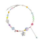 Bohemian Beaded Heart Star Necklace Colored Seed Bead High-Grade Necklace