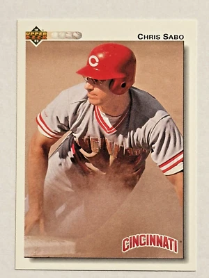 Chris Sabo (#123) - Cincinnati Reds - 1992 Upper Deck Baseball - Image 1 of 2