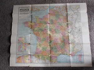Antique French Map 41" x 34" France - Picture 1 of 3