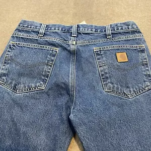 Parche de cuero vaquero recto tradicional B480 DPS azul 34x27 Carhartt Jeans para hombre - Imagen 1 de 11