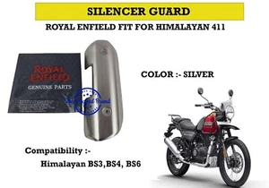 Royal Enfield "Silencer Guard Fit For Himalayan 411 BS3, BS4, BS6" - Picture 1 of 6