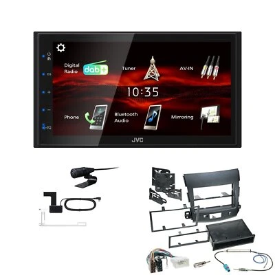 JVC Bluetooth 2DIN DAB+ Autoradio für Citroen C-Crosser 2007-2012 schwarz - Bild 1 von 4