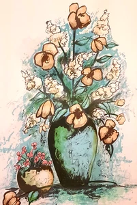 T. Conrad Wood ARTIST'S PROOF Violets and Such -Lithograph by ,  "AP" 21" x 28" - Picture 1 of 17