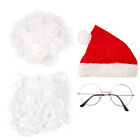 1 Set Weihnachtsmann-Kostümzubehör, Brille, Mütze, Bart, Herren-Requisiten