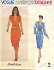 Vogue Pattern 2361 Designer Albert Nipon Top And Skirt 1970S Size 10 Uncut
