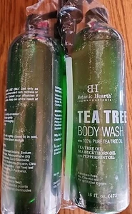 2 Pack Botanic Hearth Tea Tree Body Wash   16 oz Each NEW 100% Pure Tea Tree Oil - Picture 1 of 4