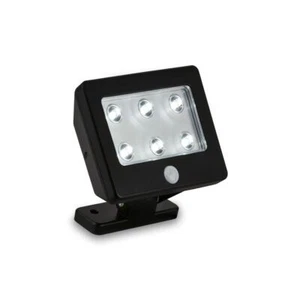 Lámpara LED Exterior Batería 700lm 6500K IP54 Detector de Movimiento Luz de Pared Negro - Imagen 1 de 5