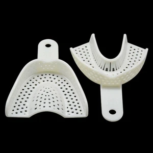 A Pair Dental Impression Putty with free trays Mold Plastic Firmer Teeth Holder - Picture 1 of 5