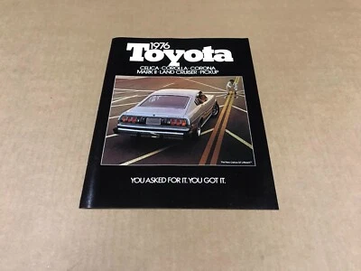 Folleto de ventas de concesionario de vehículos Toyota 1976 vintage Celica/Corolla/Corona Foto 1 de 4