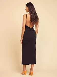 Neu ohne Etikett Reformation schwarzes Hex-Strickkleid Größe M 148 $ - Bild 1 von 9