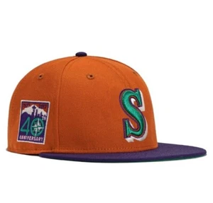 NEW ERA 59FIFTY CACTUS FRUIT SEATTLE MARINERS 40TH ANN PATCH FITTED HAT SZ 7 3/8 - Picture 1 of 5