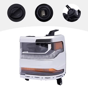 Headlamp Left Driver Side HID Xenon Headlight For Chevy Silverado 1500 2016-2019 - Picture 1 of 14