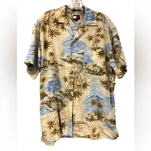 Vintage Tommy Hilfiger Hawaiian Shirt - S Size 100% Rayon Short Sleeve - Picture 1 of 5