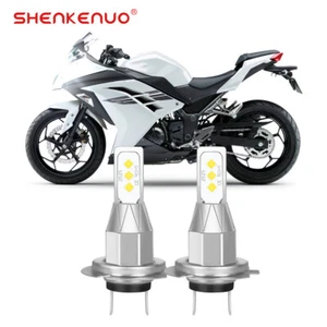 Para Kawasaki Ninja 300 EX300 2013-2017 - 2X H7 LED Faros Bombillas 6000K Blanco - Imagen 1 de 16