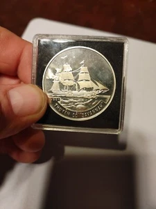 Vietnam 100 Dong Seefahrt Segeln Savanne Schiff Clipper PP Silbermünze 1991 - Bild 1 von 5