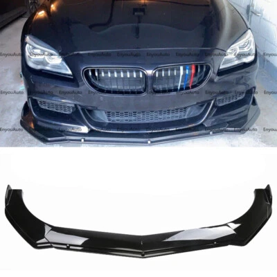 For BMW 640i 650i Coupe Series Front Bumper Lip Spoiler Splitter Glossy Black - Image 1 of 4