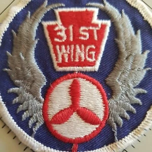 31st Wing Patch PA CAP 1960's💥Pennsylvania Embroidered Cut Edge PA3 - Picture 1 of 5
