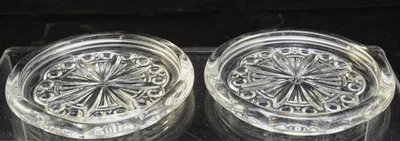 Pair of Baccarat Crystal Rosace 5 Inch Decanter Coasters - image 1 of 4