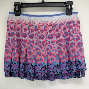 Lucky In Love size XL Women’s Multicolor Leopard Print Pleated Tennis Skirt - Picture 1 of 12