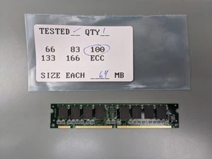 64MB PC100 SDRAM DIMM, 168-pin RAM Memory Stick, KTI - Picture 1 of 3