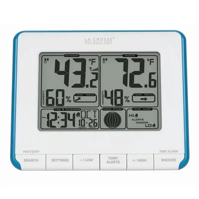 La Crosse Technology Wireless Weather Station with Alerts White - Image 1 of 4